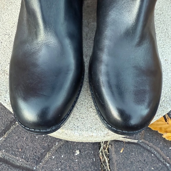 Y2K Classic black knee high leather riding boots - Picture 8 of 14